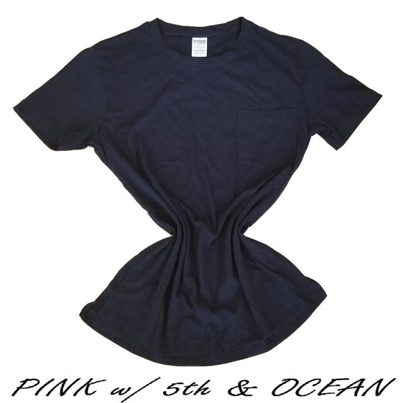PINK Victoria's Secret Tops - Victoria's Secret PINK w/ 5th & Ocean Campus Tee